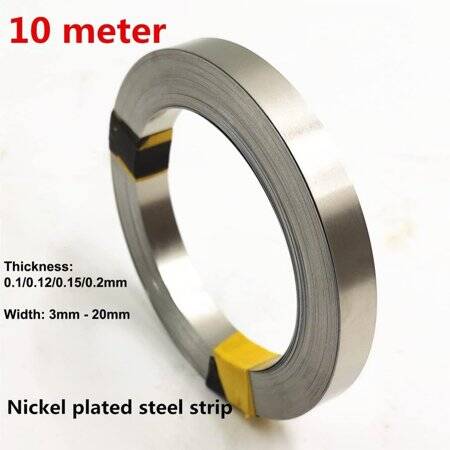 0-15x7mmx10M Nickel Plated Steel Strip For 18650 Battery Pack Welding - 2