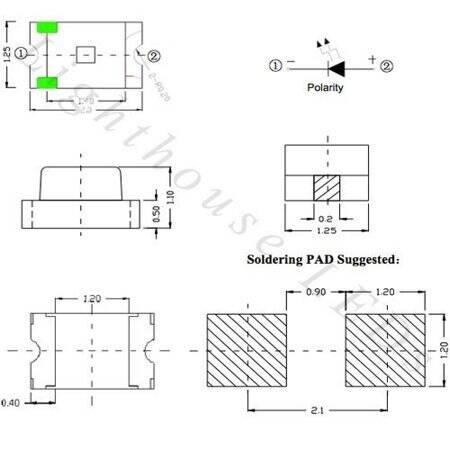 0805 (2012) SMD LED Blue Autoflash - 2