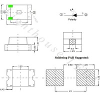 0805 (2012) SMD LED White Autoflash - 2