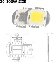 100W SMD High Power LED Bulb 280-3200K Warm White - 5