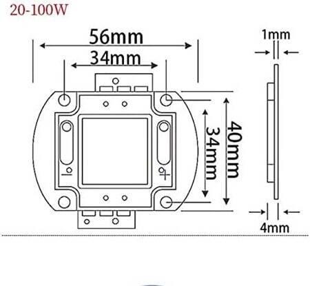 100W SMD High Power LED Bulb Full Spectrum Pink - 3