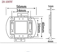 100W SMD High Power LED Bulb Pink - 3