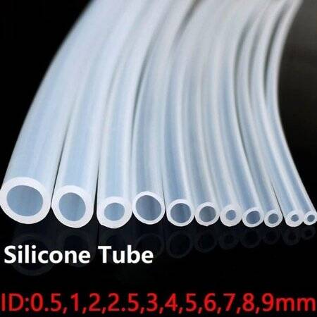 10Meters Transparent Silicone Tube Flexible Rubber Hose Drink Water Pipe Food Grade Connector ID 1mm X 3mm OD - 4