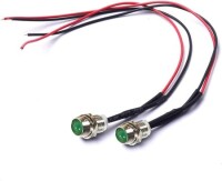 12-18V 5mm Green LED Metal Indicator Light With 20cm Cable - 3