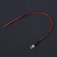 12-18V 5mm Red LED Indicator Light With 20cm Cable - 1