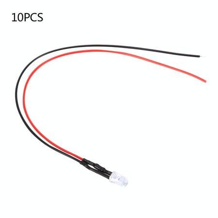 12-18V 5mm Red LED Indicator Light With 20cm Cable - 2