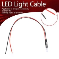 12-18V 5mm White LED Metal Indicator Light With 20cm Cable - 5