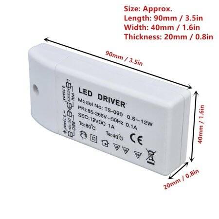 12W 12V 1A Super Thin Plastic Case Led Special Power Supply With Wire - 2