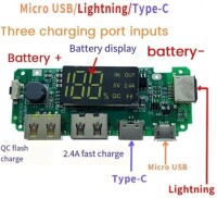 18650 5V 2.4A Lithium Battery Digital Display Charging Module Dual Usb Output BAnd Display Booster Module - 2