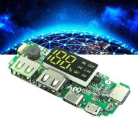 18650 5V 2.4A Lithium Battery Digital Display Charging Module Dual Usb Output BAnd Display Booster Module - 3