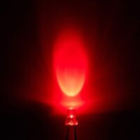 18mm Leg 3mm Flat LED Water Clear Red Use 2V 20mA - 2