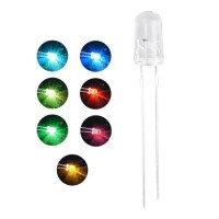 18mm Leg 3mm Quick Flash LED Water Clear RGB Use 3V 20mA - 1