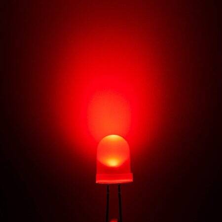 18mm Leg 8mm LED Water Clear Red Use 2V 20mA - 2