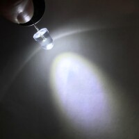 18mm Leg 8mm LED White Use 3V 20mA - 3