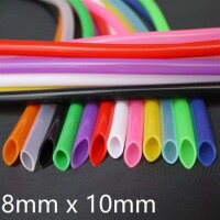 1Meter Green Silicone Tube Flexible Rubber Hose Drink Water Pipe Food Grade Connector ID 8mm X 10mm OD - 2