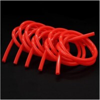 1Meter Red Silicone Tube Flexible Rubber Hose Drink Water Pipe Food Grade Connector ID 5mm X 8mm OD - 1