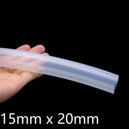 1Meter Transparent Silicone Tube Flexible Rubber Hose Drink Water Pipe Food Grade Connector ID 15mm X 20mm OD - 3