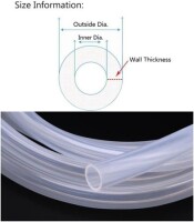 1Meter Transparent Silicone Tube Flexible Rubber Hose Drink Water Pipe Food Grade Connector ID 5mm X 12mm OD - 2