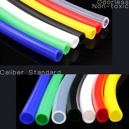 1Meter Yellow Silicone Tube Flexible Rubber Hose Drink Water Pipe Food Grade Connector ID 2mm X 4mm OD - 2