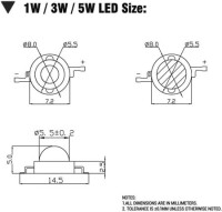 1W 6PIN SMD High Power LED Bulb RGB - 5