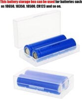 1x 18350 Nylon Fireproof Battery Holder Box - 3