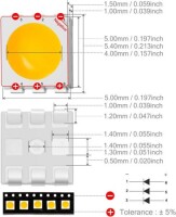 2016 0.2W SMD LED Warm White - 3