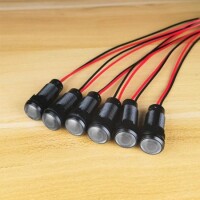 22-28V 10mm White LED Indicator Light With 20cm Cable - 3