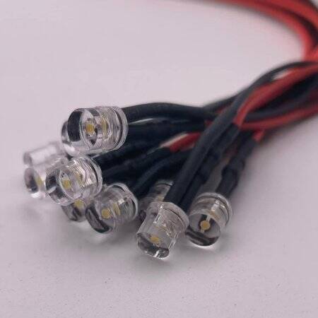 22-28V 5mm Water Clear RGB Slow Flash LED Indicator Light With 20cm Cable - 4