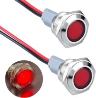 22-28V 5mm White LED Metal Indicator Light With 20cm Cable - 1