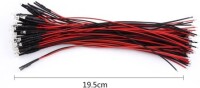 22-28V 8mm Water Clear Red LED Indicator Light With 20cm Cable - 2