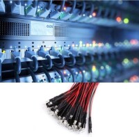 22-28V 8mm Water Clear Red LED Indicator Light With 20cm Cable - 4