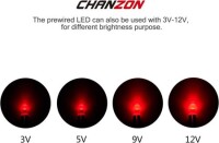 220V 5mm Warm White LED Indicator Light With 20cm Cable - 4