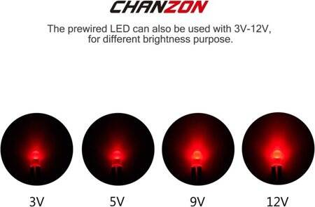 220V 5mm Warm White LED Indicator Light With 20cm Cable - 4