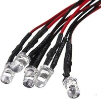 220V 5mm White LED Indicator Light With 20cm Cable - 2