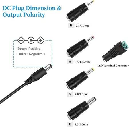 24W 12V 2A Dedicated Power Supply For Cabinet Lights With Wire - 3