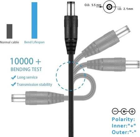 24W 12V 2A Dedicated Power Supply For Cabinet Lights With Wire - 5