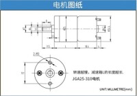 25GA310 DC12V 170RPM Deceleration Micro Motor All Metal Gear - 5