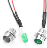 28mm Leg 8mm LED Water Clear Pure Green Use 3V 20mA - 2