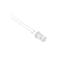 28mm Leg LED 3mm Water Clear Blue Use 3V 20mA - 2