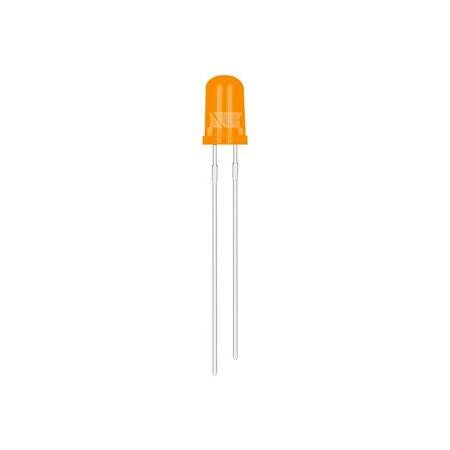 28mm Leg LED 5mm Orange Defuse Use 2V 20mA - 2