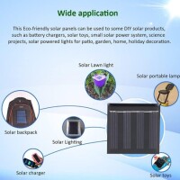 2V 100MA Polycrystalline Drop Solar Panel Size:54x54mm - 4