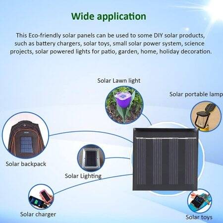 2V 100MA Polycrystalline Drop Solar Panel Size:54x54mm - 4