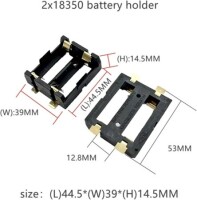 2x 18350 Battery Holder SMD SMT Battery Holder Box - 4