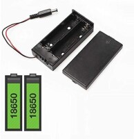 2x 18650 Battery Holder With Cover With Switch With DC 5.5x2.1mm - 1