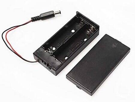 2x 18650 Battery Holder With Cover With Switch With DC 5.5x2.1mm - 2