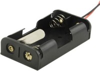 2x AA Battery Holder Box With Alligator Clips Without Cover - 2