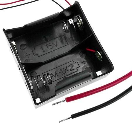 2x LR20 Battery Holder Box With Cover And Switch - 1