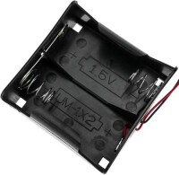 2x LR20 Battery Holder Box With Cover And Switch - 2