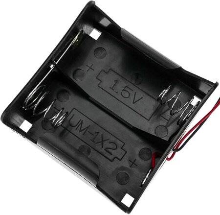 2x LR20 Battery Holder Box Without Cover - 2