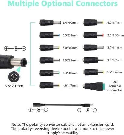 3-12V 5A 60W AC/DC Adjustable Power Adapter-Silk Printing With CE-EU Plug - 3